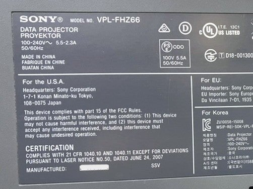 SONY/ソニープロジェクター 商品画像11