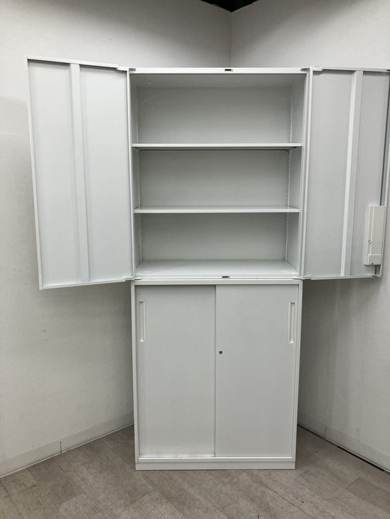 ウチダ（内田洋行）HS(ハイパーストレージ)シリーズ 両開きスライド上下書庫 商品画像7