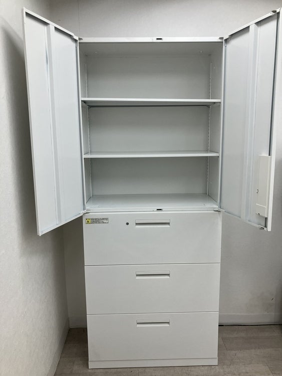 ウチダ（内田洋行）HS(ハイパーストレージ)シリーズ 両開きラテラル上下書庫 商品画像8