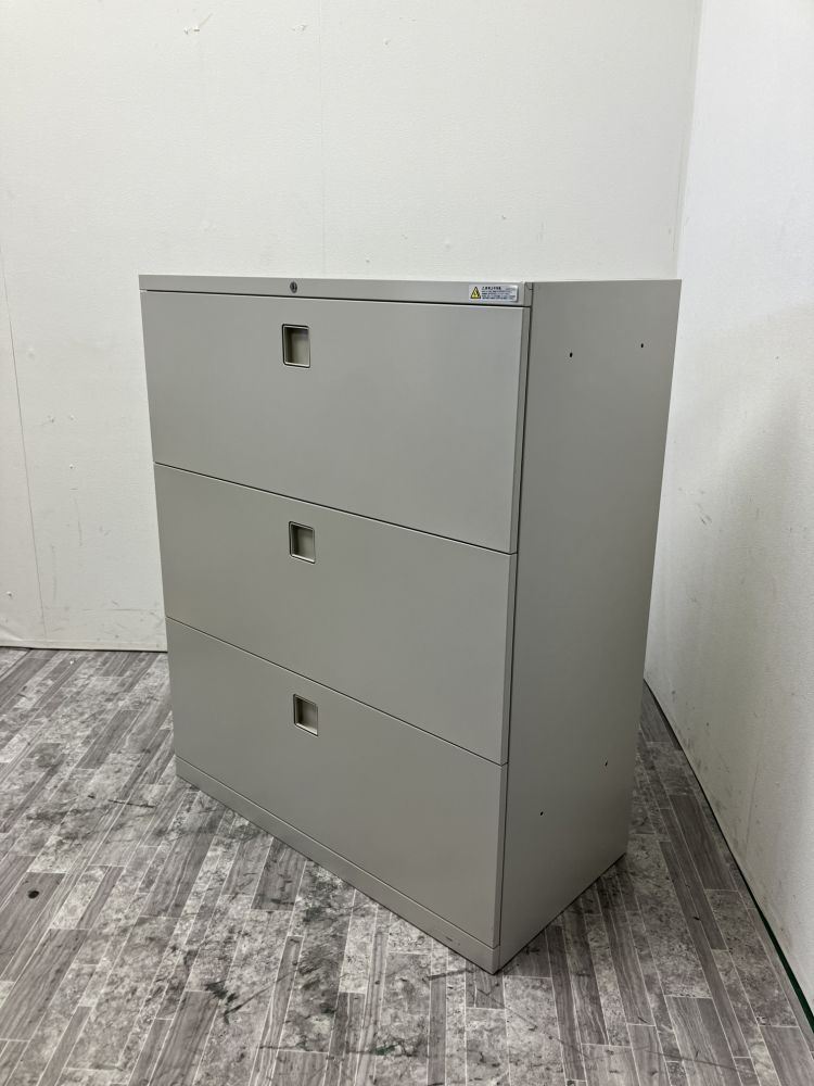 オカムラレクトラインシリーズ 3段ラテラル書庫 商品画像2