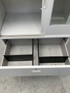 イトーキシンラインシリーズ 3段ラテラルガラス引き違い上下書庫 商品画像9