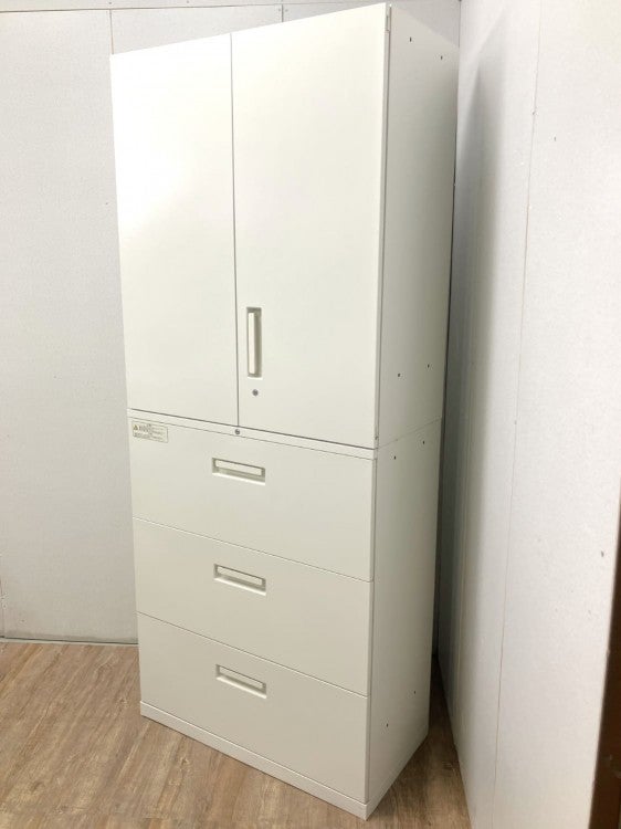 プラスレガーティオシリーズ 3段ラテラル・両開き上下書庫 商品画像2