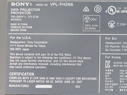 SONY/ソニープロジェクター 商品画像12