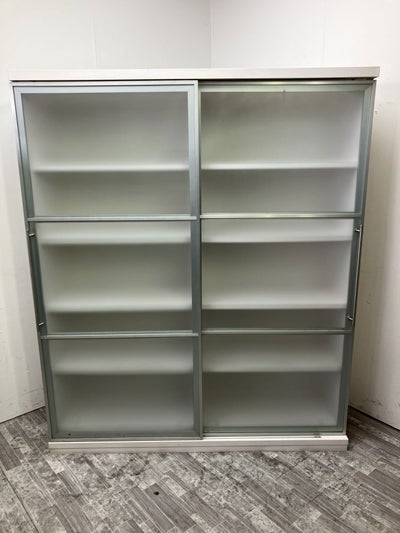 ガラス引違い書棚 商品画像1